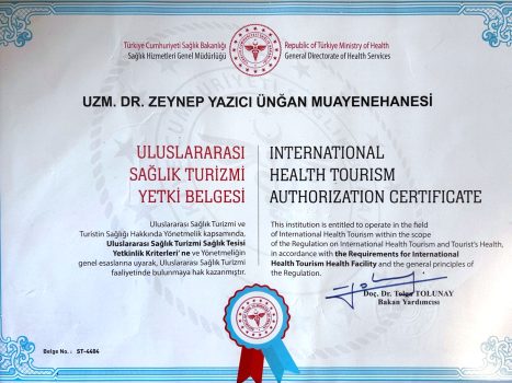 Uluslararası Sağlık Turzimi Yetki Belgesi